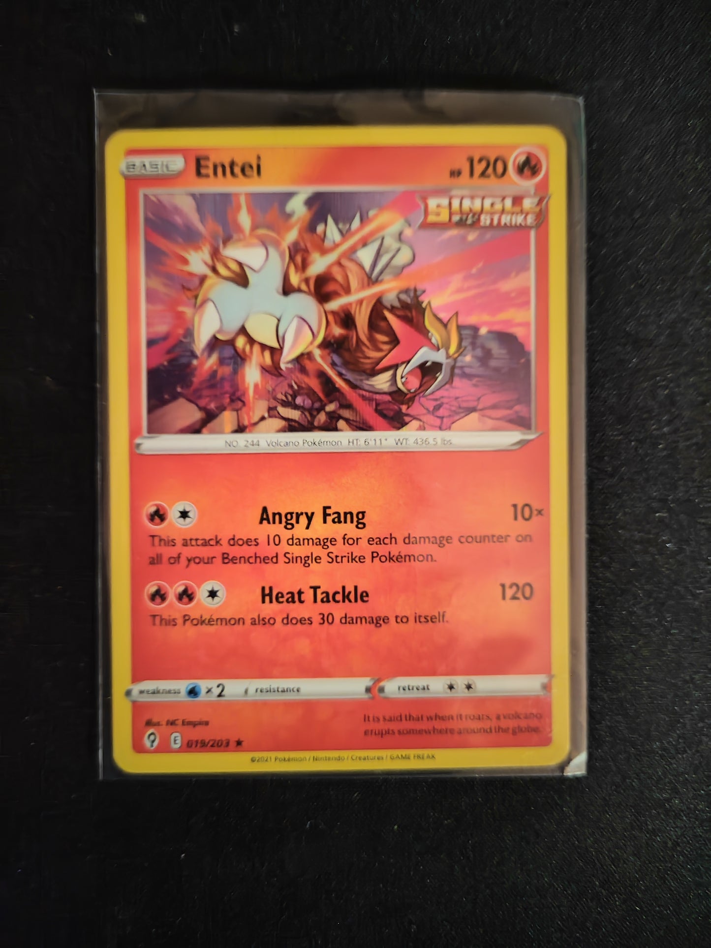 Entei [Holo] #19 Pokemon Evolving Skies