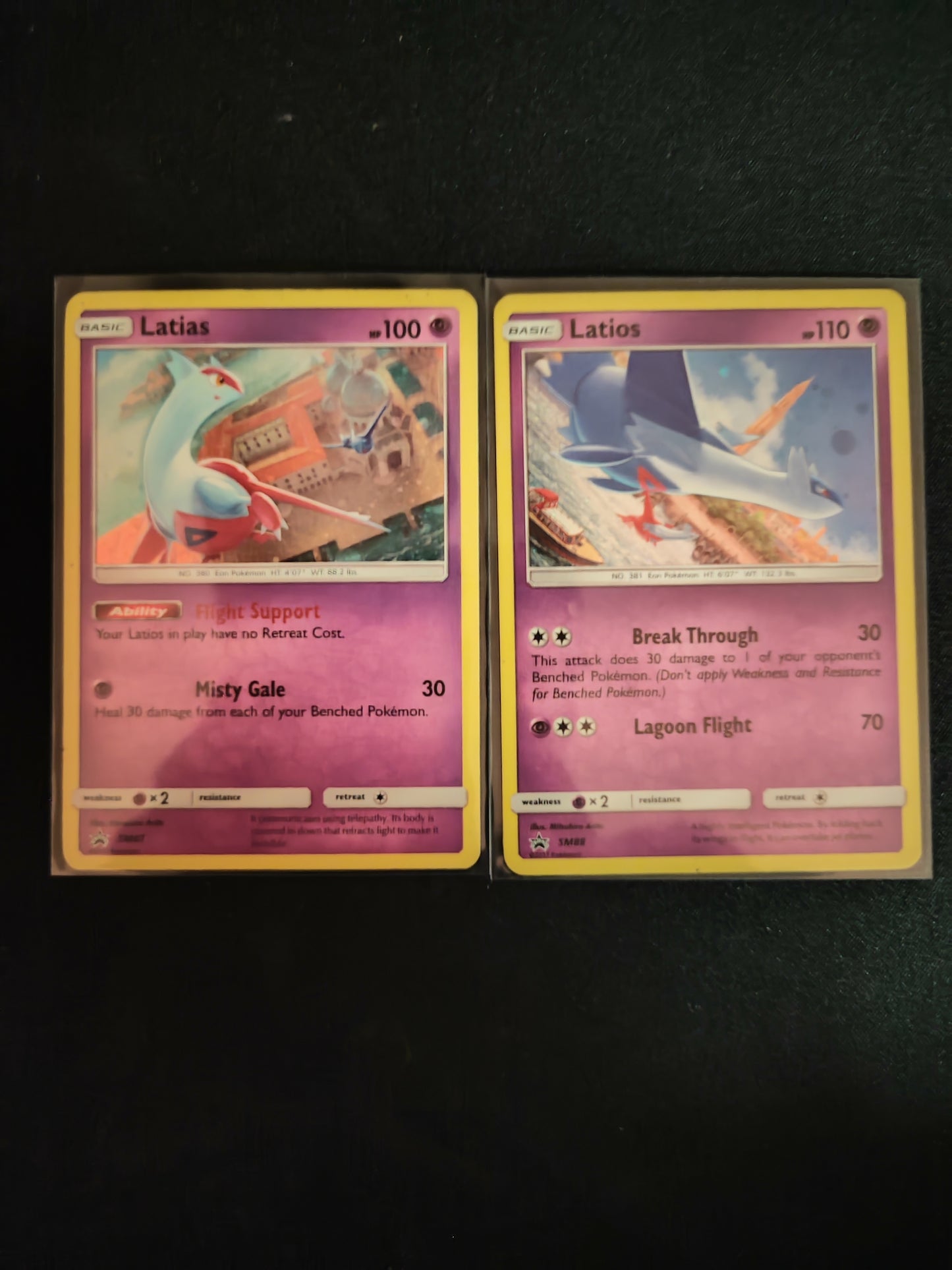 Latios and Latias Promo Cards SM88/SM87